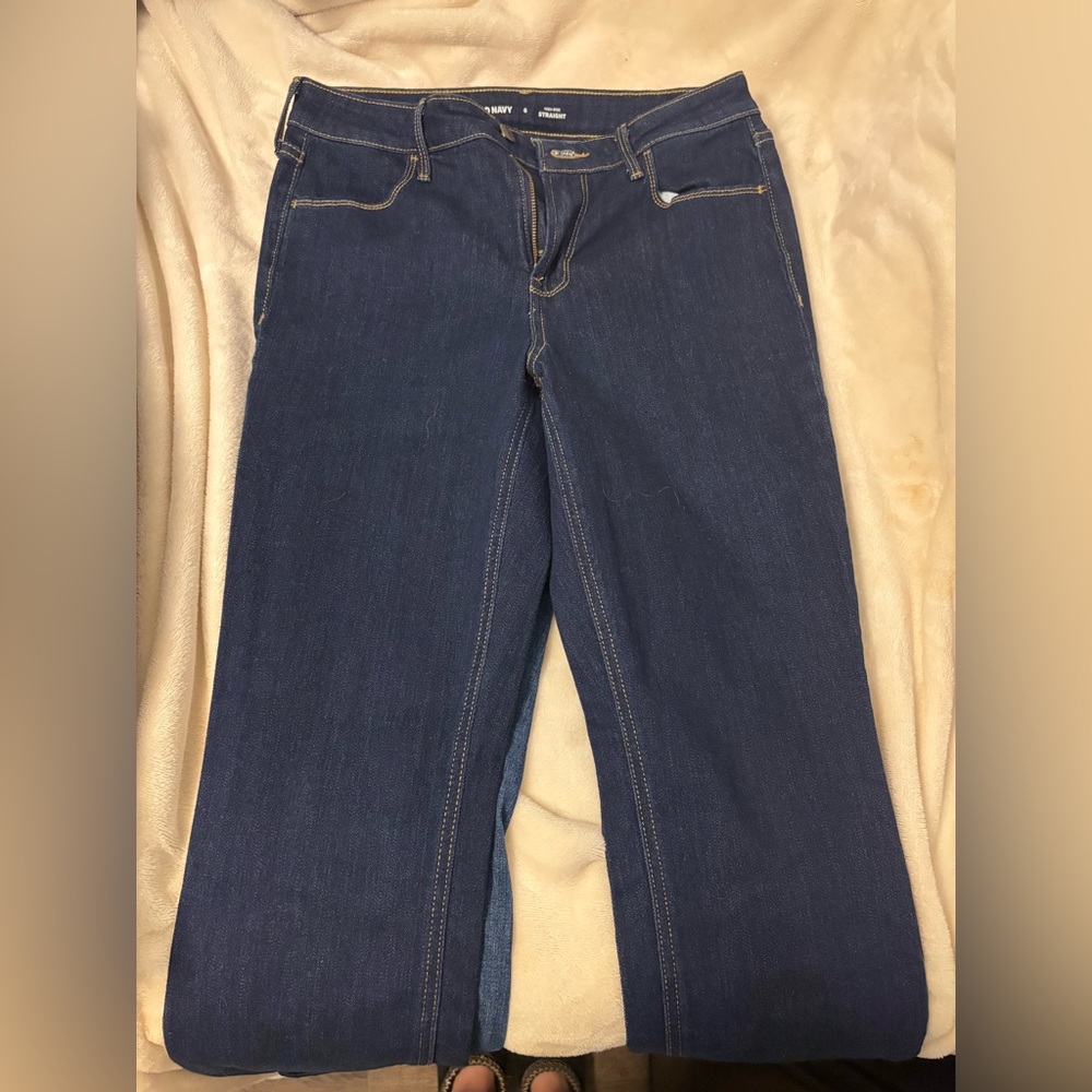 Old Navy Women's High Rise Dark Blue Jeans